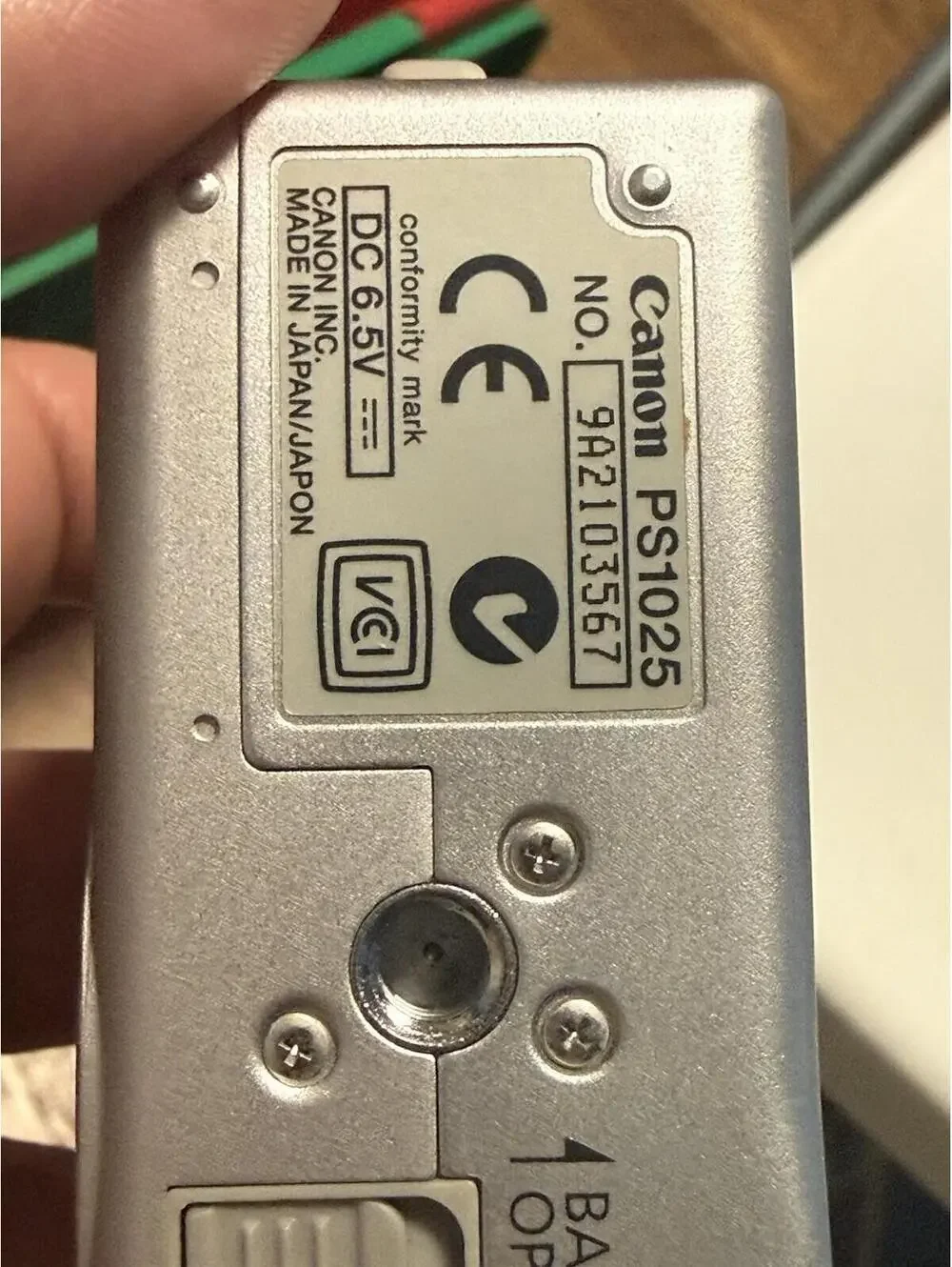 Canon PowerShot S10 Silver Digital Camera W/Manual, Cd, Charger , Needs Battery